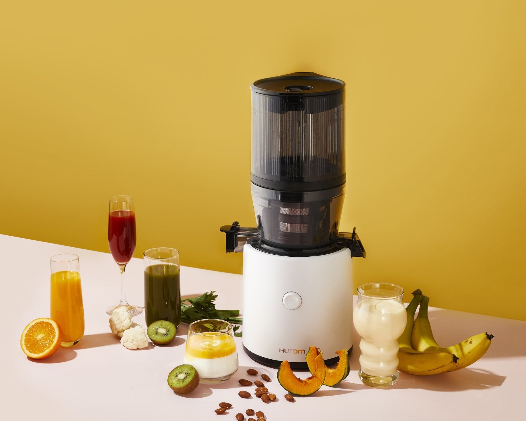 HUROM Entsafter Slow Juicer H320N Matt White, www.hurom.swiss, kostenloser Versand in der ganzen Schweiz (8888026431834)